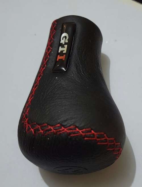 Universal Black PU Leather Manual Car Gear Shift Knob Handle Stick