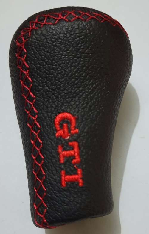 Universal Black PU Leather Manual Car Gear Shift Knob Handle Stick GTI