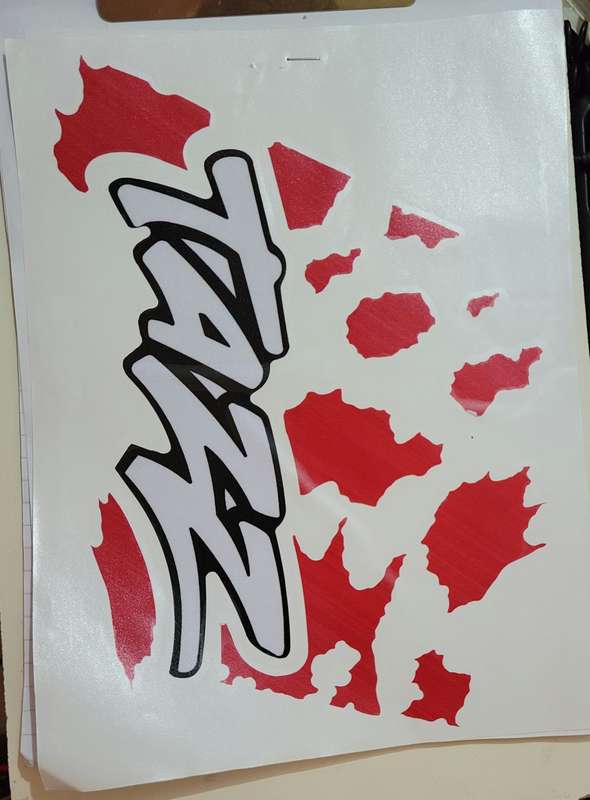 2 x Tazz Sticker Kit High Quality Decal Red