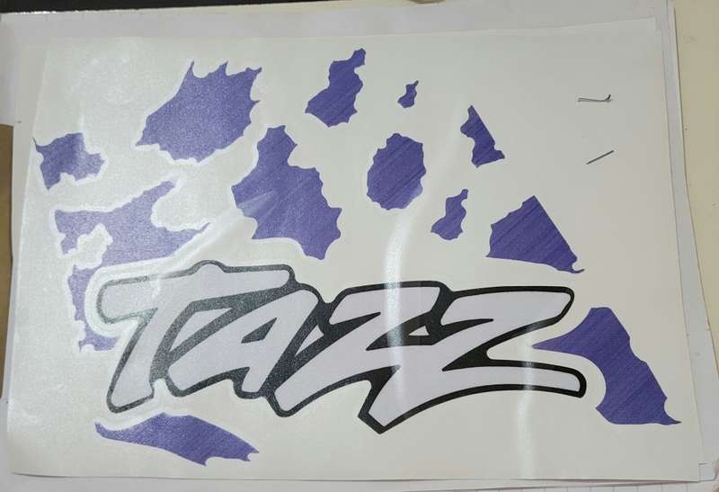 2 x Tazz Sticker Kit High Quality Decal Blue