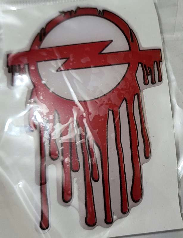 Opel Red Dripping  Bubble Sticker