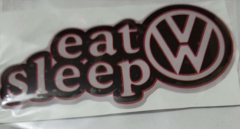 Vw Eat Sleep   Bubble Sticker