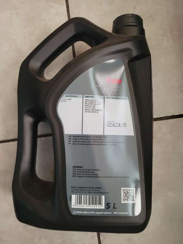 Engine Oil-FUCHS 5 Litre 5W40