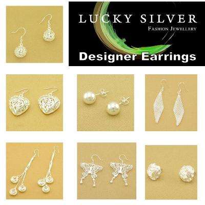 Choice of Designer Sterling Silver-Filled Earrings LOCAL STOCK