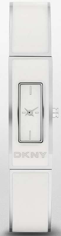 DKNY Stainless Steel & White Enamel Ladies Watch