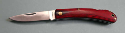 DOW Sodbuster lockback pocket knife wooed scales 440 
