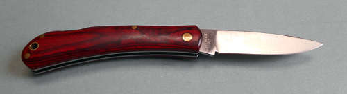 DOW Sodbuster lockback pocket knife wooed scales 440 