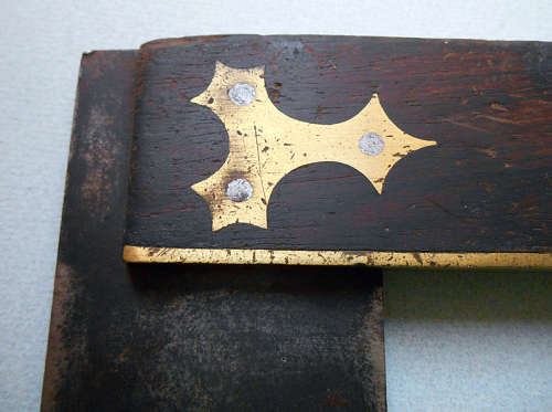 Vintage Rosewood and brass carpenters T-Square
