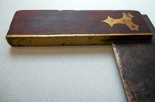Vintage Rosewood and brass carpenters T-Square