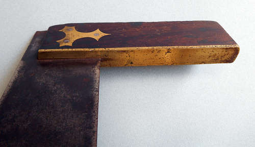Vintage Rosewood and brass carpenters T-Square