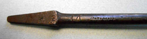 Lot of 4 vintage drill bits, various, all marked.