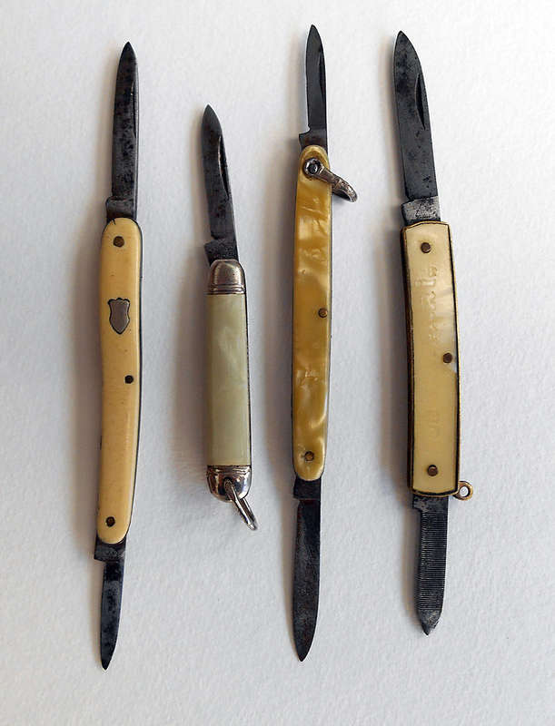 vintage small pocket knife lot