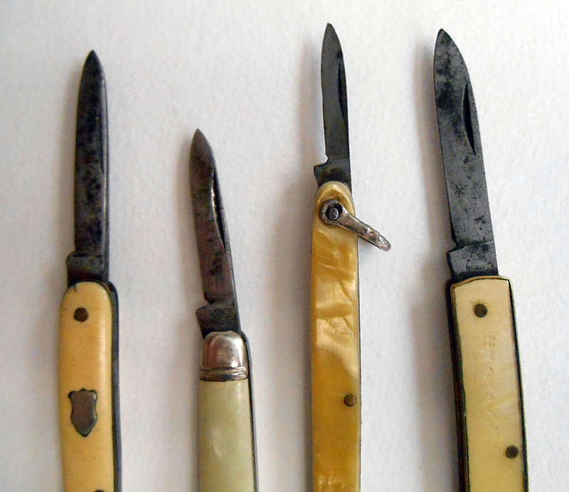 vintage small pocket knife lot