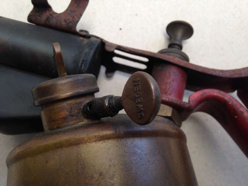 Vintage Optimus No. 411 SN Kerosene Paraffin Brass Blow Torch, Sweden