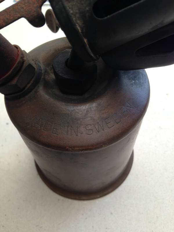 Vintage Optimus No. 411 SN Kerosene Paraffin Brass Blow Torch, Sweden