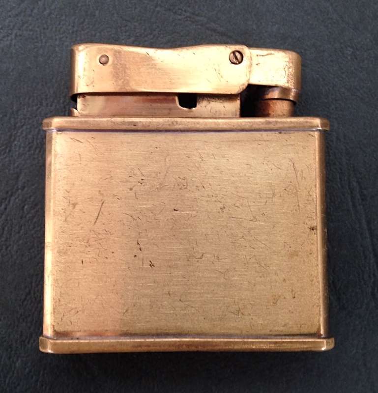 Vintage brass Penguin "Whirlwind" Lighter commemorating The Duryea - America's First, 1896.