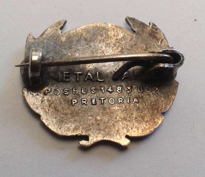 Vintage Bowling badge, made in Pretoria.