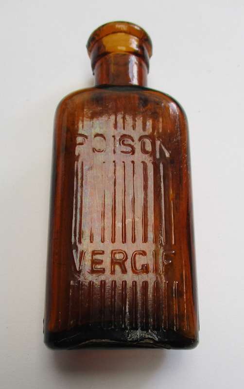 POISON / VERGIF brown glass bottle - Talana 1oz