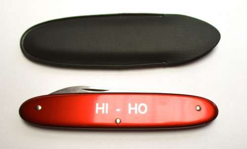 Vintage Pre 1973 Elinox Swiss Army Victorinox Secretary Pocket knife - Red Alox - Disc Model.