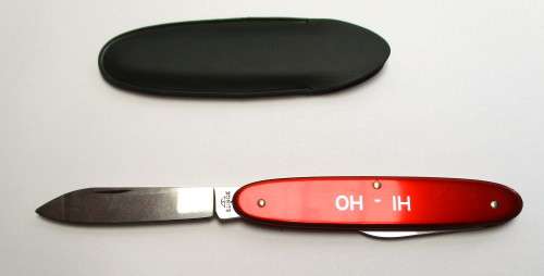 Vintage Pre 1973 Elinox Swiss Army Victorinox Secretary Pocket knife - Red Alox - Disc Model.
