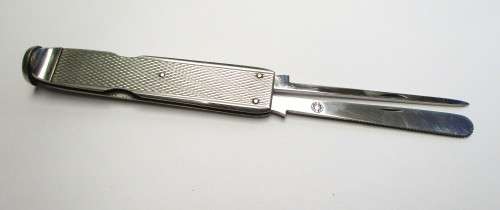 Vintage Eloi Pernet Deco Stainless Steel Pipe Tool, made in France.