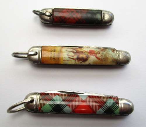 Miniature pocket knife lot - 2 Richards `Lamp Post` knives made in Sheffield England and German made