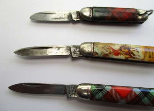 Miniature pocket knife lot - 2 Richards `Lamp Post` knives made in Sheffield England and German made