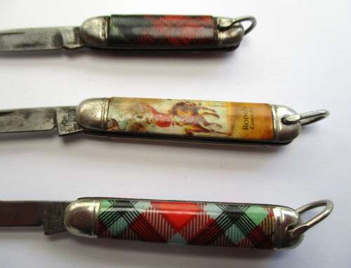 Miniature pocket knife lot - 2 Richards `Lamp Post` knives made in Sheffield England and German made