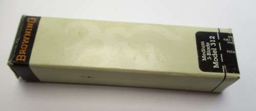 Vintage Browning medium 3 blade stockman knife no. 312 Made in Seki, Japan with original box.