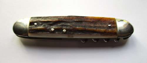 Vintage Bonsa stag handled pocket knife in excellent condition. Solingen, Germany.