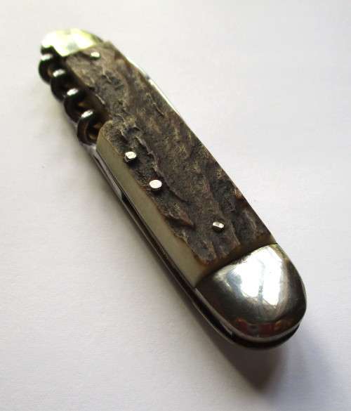 Vintage Bonsa stag handled pocket knife in excellent condition. Solingen, Germany.
