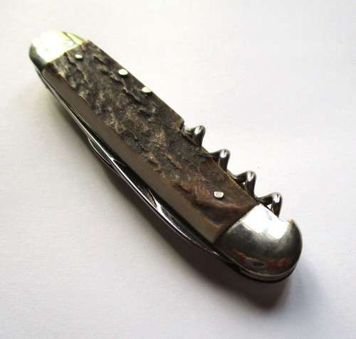 Vintage Bonsa stag handled pocket knife in excellent condition. Solingen, Germany.