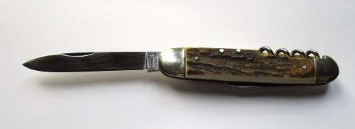 Vintage Bonsa stag handled pocket knife in excellent condition. Solingen, Germany.