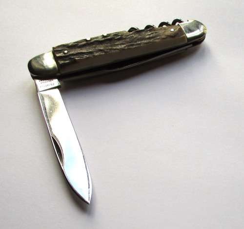 Vintage Bonsa stag handled pocket knife in excellent condition. Solingen, Germany.