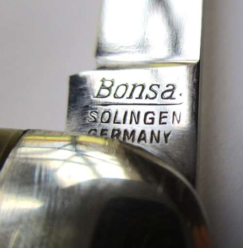 Vintage Bonsa stag handled pocket knife in excellent condition. Solingen, Germany.