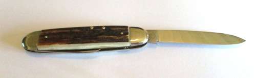 Vintage Bonsa stag handled pocket knife in excellent condition. Solingen, Germany.