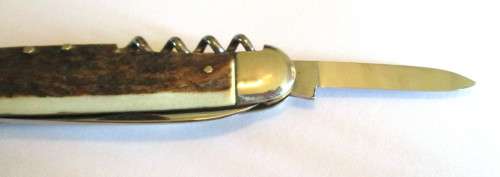 Vintage Bonsa stag handled pocket knife in excellent condition. Solingen, Germany.