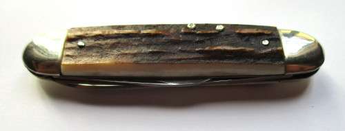 Vintage Bonsa stag handled pocket knife in excellent condition. Solingen, Germany.