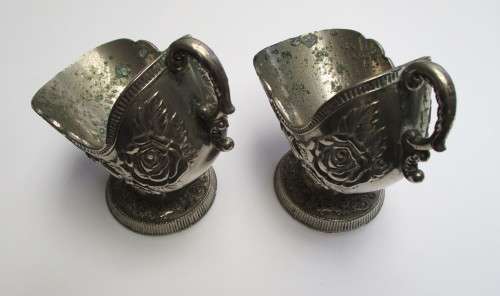 Two vintage Egg cup holders with floral design