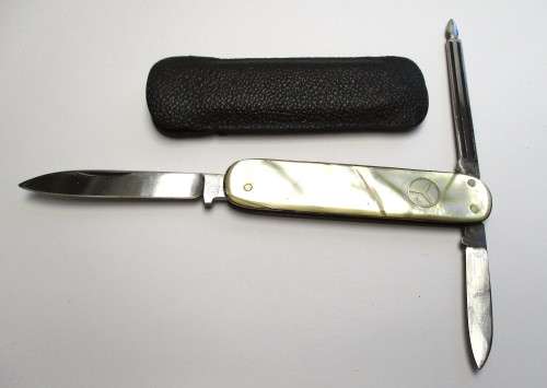 Vintage Mercedes Benz Pocket knife made by Hugo Hoppe in Solingen Germany