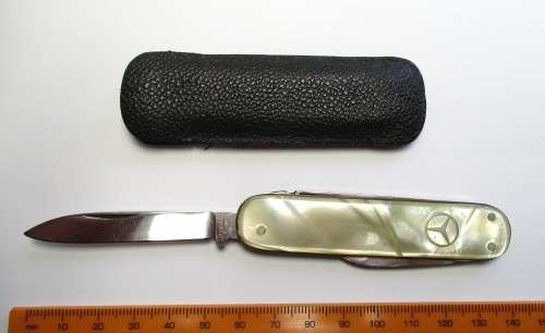 Vintage Mercedes Benz Pocket knife made by Hugo Hoppe in Solingen Germany