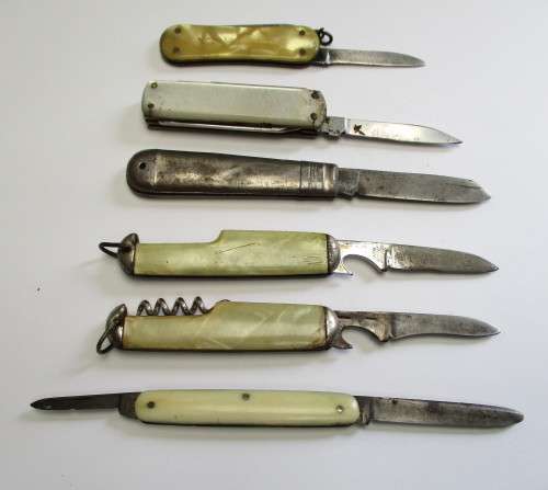 Various vintage pocket knife lot - used.