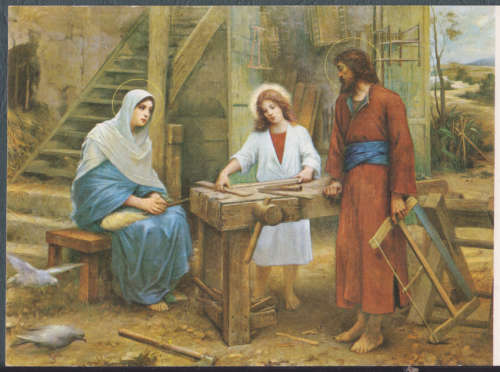 Vintage post card -- The Holy Family