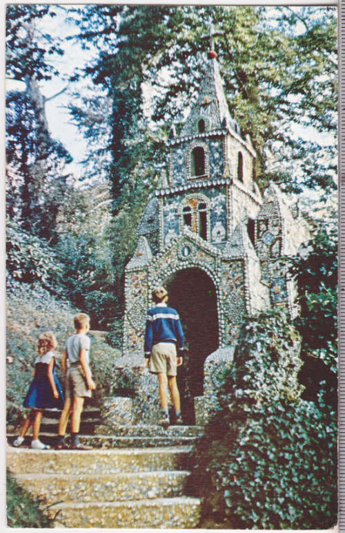 Vintage post card -- The Little Chapel, Les Vauxbelets, Guernsey. Valentine`s Post Card