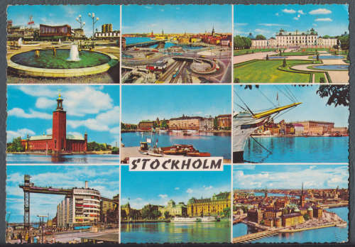 Vintage post card -- Stockholm