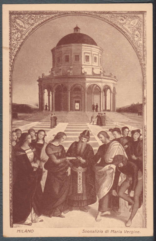 Vintage Post card -- Milan, Sposalizio di Maria Vergine