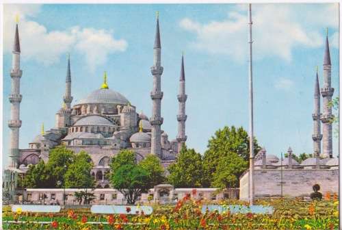 Vintage Post Card -- The Blue Mosque, Istanbul.