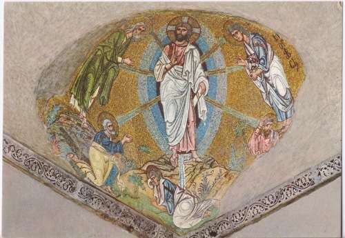 Vintage Post card - Daphni - The Transfiguration - Mosaic 11th cent.