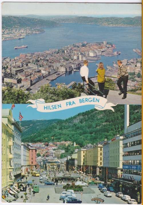 Vintage Post Card - Hilsen Fra Bergen, Norway.