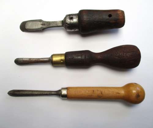 Vintage wood carving, chisel lot